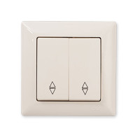 Вимикач 2кл. прохідний Visage Крем