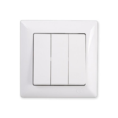 Вимикач 3кл. Visage Білий