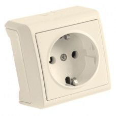 Розетка 1-на із з/к  накладна Viko Vera крем  ІР20