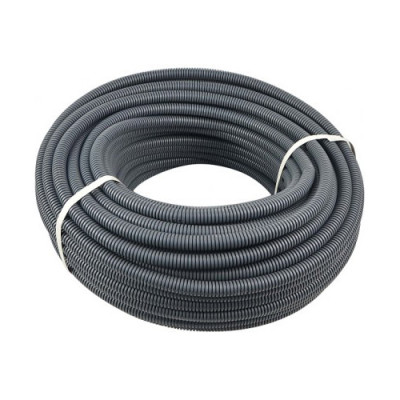 Труба гофрована з протяжкою 500Н "Марс" d-32мм. темно-сіра, (бухта 25м.)