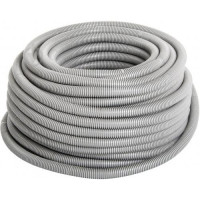 Труба гофрована з протяжкою 320Н "Ультра" d-16мм. світло-сіра,  (бухта 50м.)
