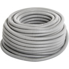 Труба гофрована з протяжкою 320Н "Ультра" d-16мм. світло-сіра,  (бухта 50м.)