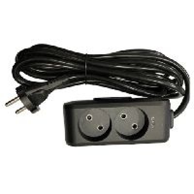 Подовжувач двомісний 2м 40шт. ЧОРНИЙ