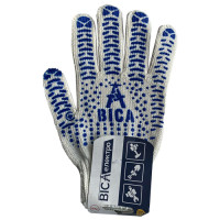 Рукавички робочі "Віса-Електро"  Біліі + синій ПВХ-трактор  ХБ р-р. 11, кл.7