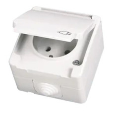 Розетка 1 зовнішня із з/к та кришкою Nemliyer Розетка 1 зовнішня із з/к та кришкою Nemliyer