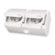 Розетка 2 зовнішня із з/к та кришкою Nemliyer