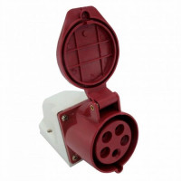 Розетка силова стаціонарна 124 (3P+PE) 32A 380В IP44 TAKEL