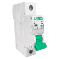 Автоматичний вимикач AWM 4.5kA 1р  4А, х-ка С