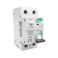 Диф. автоматичний вимикач AWM 1р+N 25А С 30мА, 2м.