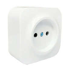 Розетка 1-на накладна AWM DARA біла ІР20 Розетка 1-на накладна AWM DARA біла ІР20
