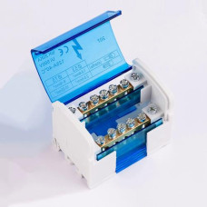 Шина нульова на DIN-рейку  (крос-модуль)  2x7отв. 125A  TAKEL