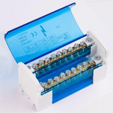 Шина нульова на DIN-рейку  (крос-модуль) 2x11отв. 125A  TAKEL