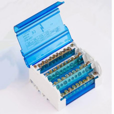 Шина нульова на DIN-рейку (крос-модуль) 4x11отв. 125A  TAKEL