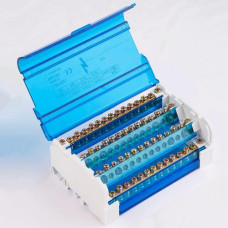 Шина нульова на DIN-рейку (крос-модуль) 4x15отв. 125A  TAKEL