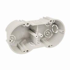 Коробка монтажна 2-на для твердих стін, ПВХ, сіра Kopos