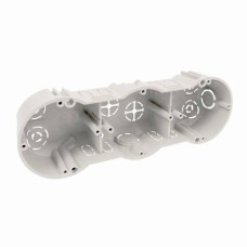 Коробка монтажна 3-на для твердих стін, ПВХ, сіра Kopos