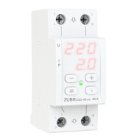 Реле напруги з контролем струму  ZUBR CV2-40 red 2мод.