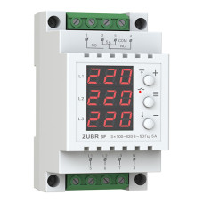 Реле напруги трифазне  ZUBR 3F, 5A