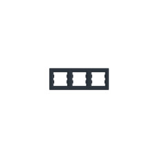 Рамка 3-на горизонтальна,  Schneider Electric,  Asfora, Антрацит