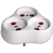 Розгалуджувач потрійний без заземлення, "Грибочок" білий Neomax