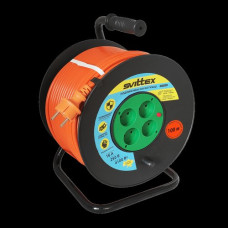 Подовжувач на котушці "Svittex" (2х2,5) 100м.