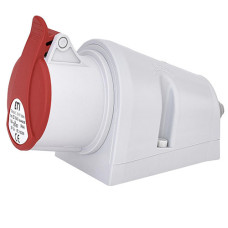 Розетка силова стаціонарна EZ-1643  IP44 (16A, 400V, 3P+PE)