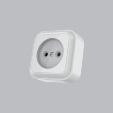 Розетка 1-на накладна AWM TIMA біла ІР20 Розетка 1-на накладна AWM TIMA біла ІР20
