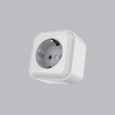 Розетка 1-на із з/к накладна AWM TIMA біла  ІР20