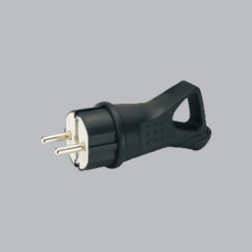 Вилка кутова із з/к та кільцем, каучукова  AWM