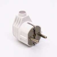 Вилка кутова із з/к 222, 16A, біла TAKEL