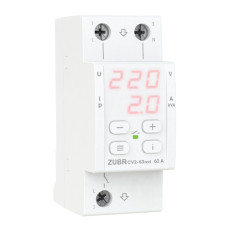Реле напруги з контролем струму  ZUBR CV2-63 red 2мод.