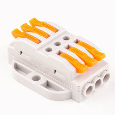 Клема з'єднувальна СМК-723 двостороння сіра, з кріпленням